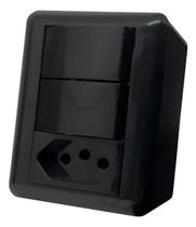 Caixa Sobrepor 2 Teclas Simples + 1 Tomada 10a Preto Blux Caixa Sobrepor 2 Teclas Simples + 1 Tomada 10a Preto Blux