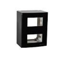 Caixa sobrepor 95X75MM 2 postos com suporte - Ebony (preto) Sleek MarGirius Caixa sobrepor 95X75MM 2 postos com suporte - Ebony (preto) Sleek MarGirius