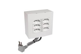 Caixa Sobrepor Tomada Tripla + Tomada Tripla 10A Margirius Caixa Sobrepor Tomada Tripla + Tomada Tripla 10A Margirius