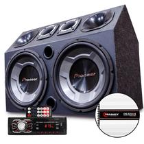 Caixa Som 2 Pioneer 3060 Radio Bluetooth + Taramps Ds 800x4 Caixa Som 2 Pioneer 3060 Radio Bluetooth + Taramps Ds 800x4
