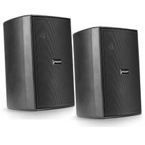 Caixa Som Ambiente Frahm PS200 New Preto c/ suporte Par