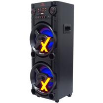 Caixa Som Amplificada Bluetooth 1300W Rms Woofer Mp3 Usb Led Tws Bivolt ACA 1300 New X Sem FM
