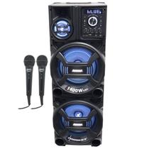 Caixa Som Amplificada Bluetooth 1400W Rms Woofer Bivolt Usb Led ACA 1402 Titan Black 2 Microfones Caixa Som Amplificada Bluetooth 1400W Rms Woofer Bivolt Usb Led ACA 1402 Titan Black 2 Microfones