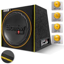 Caixa Som Amplificada Boss Bass 500w Bomber Subwoofer B-One 12 Polegadas Porta Malas Grave Forte LED