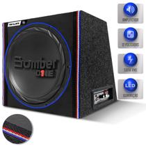 Caixa Som Amplificada Boss Bass 500w Bomber Subwoofer B-One 12 Polegadas Porta Malas Grave Forte LED