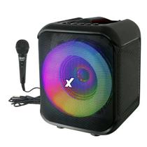Caixa Som Amplificada Portátil Bluetooth 150W Rms com Microfone Fm Mp3 Usb Led Amvox Aca 150 Pop