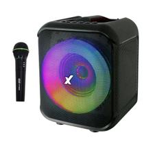 Caixa Som Amplificada Portátil Bluetooth 150W Rms Microfone sem Fio Fm Mp3 Usb Led Amvox Aca 150 Pop