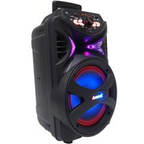 Caixa Som Amplificada Portátil Bluetooth 250W Rms Mp3 Fm Usb Led Bateria Tws Amvox Aca 255 Hit