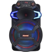 Caixa Som Amplificada Portátil Bluetooth 550W Rms Mp3 Usb Led Bateria Tws Amvox ACA 550 Strondo II