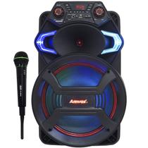 Caixa Som Amplificada Portátil Bluetooth 550W Rms Mp3 Usb Led Tws Microfone ACA 550 Strondo II