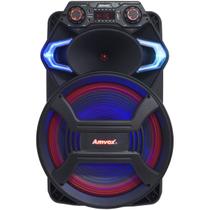 Caixa Som Amplificada Portátil Bluetooth 850W Rms Usb Led Mp3 Bateria Tws Amvox ACA 800 Gladiador