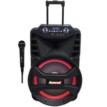 Caixa Som Amplificada Portátil Bluetooth 880W Rms Usb Mp3 Aux Led Tws Amvox ACA 880 Vegas Microfone
