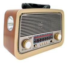 Caixa Som Antiga Radio Portátil Retro Bluetooth Am Fm