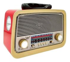 Caixa Som Antiga Radio Portátil Retro Bluetooth Am Fm