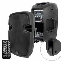 Caixa Som Ativa com rodinhas 12 Polegadas 350W RMS Mixer 4 canais MXT Radio FM Caixa Som Ativa com rodinhas 12 Polegadas 350W RMS Mixer 4 canais MXT Radio FM