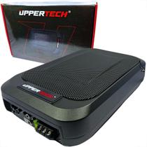 Caixa som automotiva aluminio amplificada subwoofer 7x9 e 4x6 slim ativa uppertech 220w rms