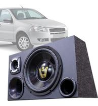 Caixa Som Automotivo Trio Completa Subwoofer Fiat Palio