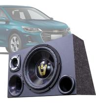 Caixa Som Automotivo Trio Completa Subwoofer Gm Onix Prisma