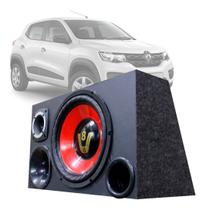 Caixa Som Automotivo Trio Completa Subwoofer Renault Kwid