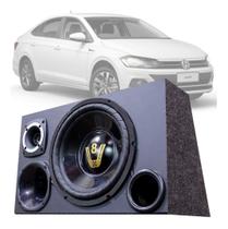 Caixa Som Automotivo Trio Completa Subwoofer Vw Virtus - Oestesom