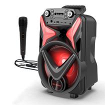 Caixa Som Bateria 340W Rms Bluetooth Microfone Portátil Fm Usb V8 Power Bivolt VibeSound Vs002