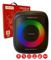Caixa Som Bluetooth 70W Rms À Prova D'Água Led Rgb 2 Sub