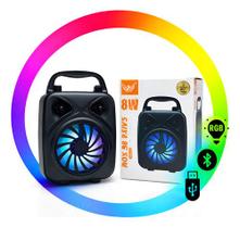 Caixa Som Bluetooth Altomex Al5302 Portátil Led Usb Fm