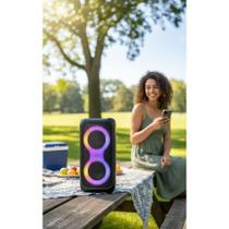 Caixa Som Bluetooth Grande 10W FM USB Pendrive LED