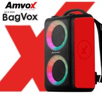 Caixa Som Bluetooth Portátil Amplificada 600W Rms Bateria Potente Amvox Aca 600 Bagvox