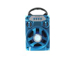 Caixa Som Bluetooth Portátil Com Led 19CM Azul Potente Grave