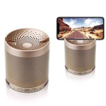 Caixa Som Bluetooth Portátil Q3 Sd Fm Auxiliar P2 Dourada