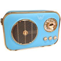 Caixa Som Bluetooth Portátil Rádio Retrô Vintage Recarregável Fm USB MP3