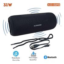 Caixa Som Bluetooth Tws Wireless Kd-829 Kaidi 31W Potencia A