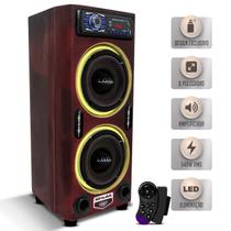 Caixa Som Bob Residencial Shutt 6 Pol Subwoofer Lounge + Player Bluetooth USB SD Rádio FM Bivolt LED