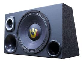 Caixa Som Carro Automotivo Trio Completa Woofer 12 Compet