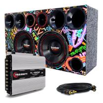 Caixa Som Carro Sub 12 Pol Bomber Detoner + Taramps Tl 1500