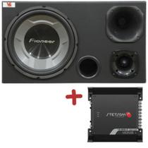 Caixa Som Carro Trio 12 Sub Pioneer + Módulo Stetsom