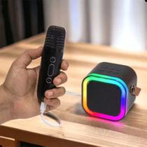 Caixa Som Com Microfone Sem Fio Caixinha Bluetooth Karaokê Infantil e Adulto Caixa Som Com Microfone Sem Fio Caixinha Bluetooth Karaokê Infantil e Adulto