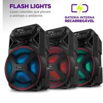 Caixa Som Connect Bluetooth Amplificada Portátil 400W 8 USB