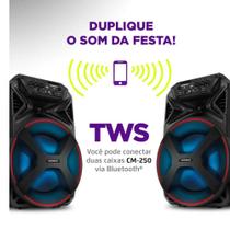 Caixa Som Connect Bluetooth Amplificada Portátil 400W 8 USB