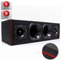 Caixa Som Corneteira Shutt 400w RMS 2 Corneta Curta + 2 Driver + 2 Super Tweeter MDF Carpete Cinza