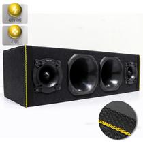 Caixa Som Corneteira Shutt 400w RMS 2 Corneta Curta + 2 Driver + 2 Super Tweeter MDF Carpete Cinza