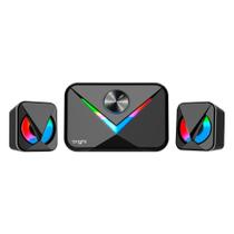 Caixa Som Gamer Bright Multimídia Speaker Led Rgb Usb 50W