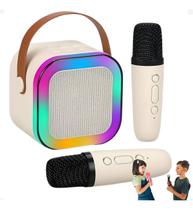 Caixa Som Karaokê Bluetooth Infantil 2 Microfone Led Premium Caixa Som Karaokê Bluetooth Infantil 2 Microfone Led Premium