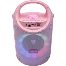 Caixa Som Letron Hello Kitty 60W Rosa com Microfone