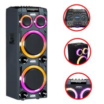 Caixa Som Potente Torre 2500W Rms 2 Falantes 12 Bluetooth Fm Usb BivoltTower Vibe Sound Vs007