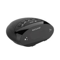 Caixa Som Rádio Relógio Bluetooth Portátil Alarme Design Moderno Qualidade Sonora Potente Cronômetro - Multilaser