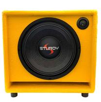 Caixa Som Retrô 160W 8" Alto Falante RMS c/ Twitter Amarela - Sturdy