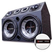 Caixa Som Trio 2 Sub Pioneer 3060 + Modulo Taramps Ds 800x4