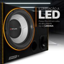 Caixa Som Trio Automotivo Amplificada Subwoofer 12 Polegadas Shutt 1100w RMS Ativa Led Grave Forte